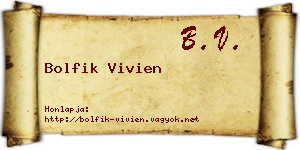 Bolfik Vivien névjegykártya